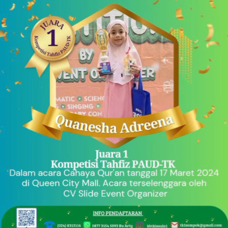 Juara 1 Kompetisi Tahfiz PAUD-TK