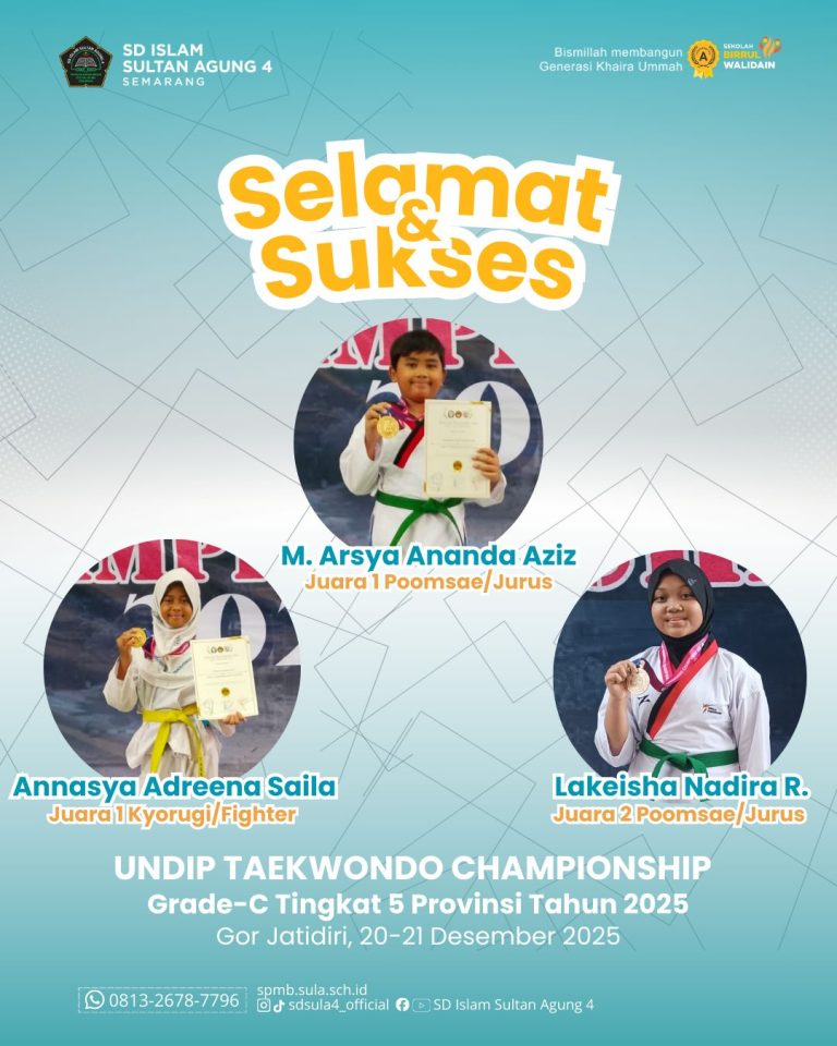 Pendekar Tangguh SDI Sula 4 Berjaya di Undip Taekwondo Championship 2025